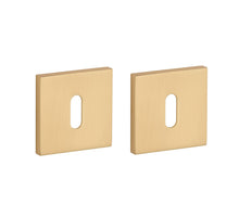 Stile sleutelrozetten 53x53x7mm - mat goud