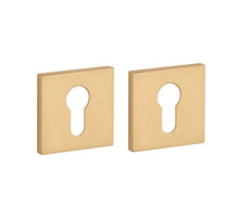 Stile cilinderrozetten 53x53x7mm - mat goud