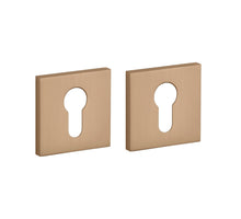 Stile cilinderrozetten 53x53x7mm - licht bruin
