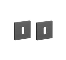 Stile sleutelrozetten 53x53x7mm zwart