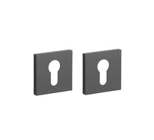 Stile cilinderrozetten 53x53x7mm zwart