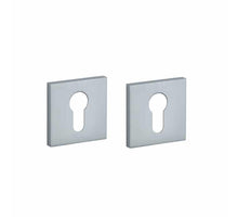 Stile cilinderrozetten 53x53x7mm mat Chroom