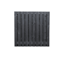 Tuinscherm 21 planks, zwart - 180x180 cm