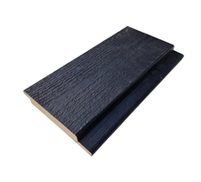 Vuren channelsiding zwart gespoten 20x130 mm