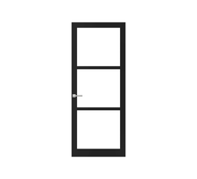 Weekamp binnendeur WK6356 - C, stomp met blank glas
