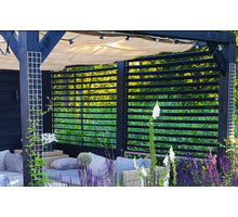Flex fence draaibare lamellen RVS zwart, set à 2 stuks