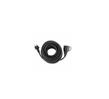 Verlengsnoer 3x1,5 zwart, 10 meter