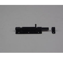 Zwarte plaatgrendel rond 16mm (schuif) 120x50